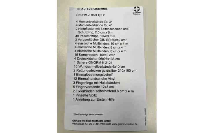 Vsebina ÖNORM Z 1020 Tip 2