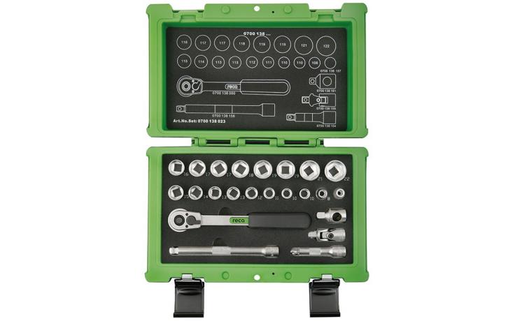 Set natičnih ključev 3/8" 23-delni