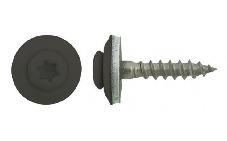 Spenglerschraube mit EPDM Dichtscheibe Ø15 - A2 - 4,5 X 25 - TX25 - RAL8019