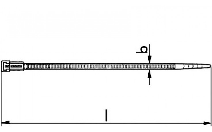 Kabelbinder - natur - lösbar - 200 X 7,5 mm (L x B)