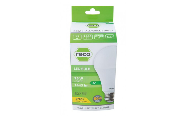 RECA LED BULB 15W E27 WARMWEIß 1445LM
