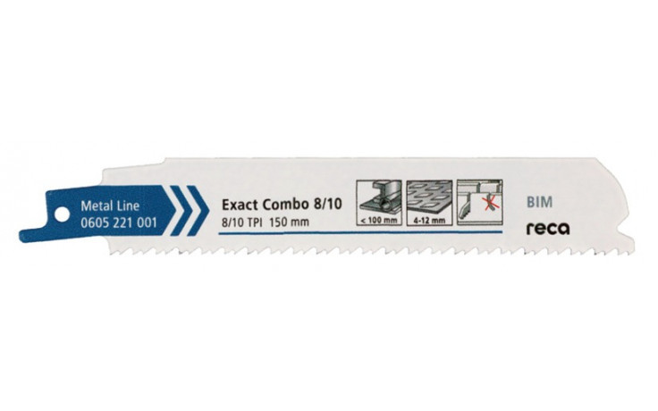 RECA Säbelsägelblatt Ex Combo Met 8/10 Zoll 150 mm
