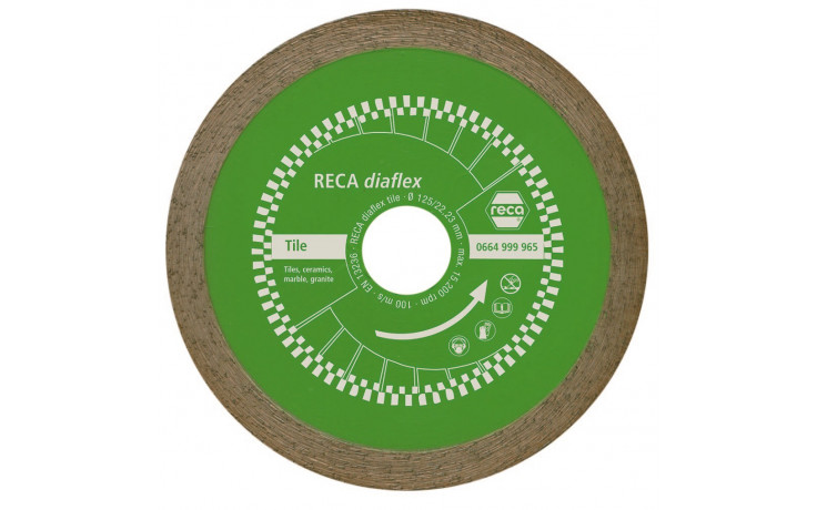 RECA diaflex Tile, Fliesenscheibe, Ø 125 mm, Bohrung Ø 22,23 mm