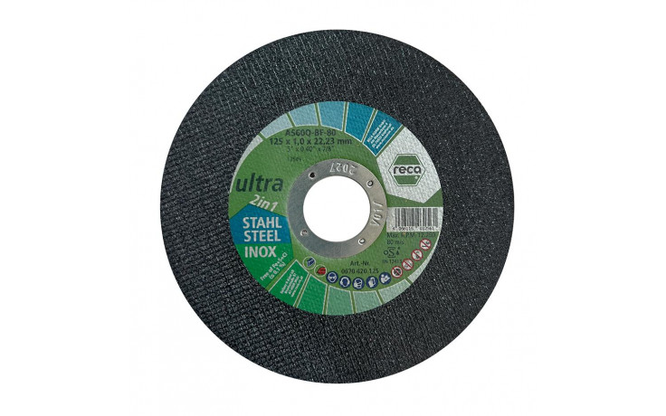 RECA Trennscheibe ULTRA 2 in 1 gerade Durchmesser 115 mm Stärke 1,0 mm Bohrung 22,23 mm