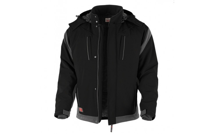 QUALITEX Winter Softshell Jacke 201045 Schwarz/Grau Gr. L