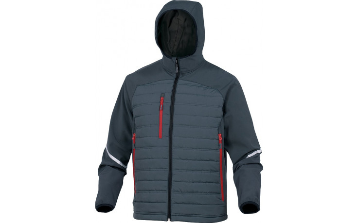 DELTA Jacke aus Softshell Polyester/Elasthan Motion Grau Gr. S
