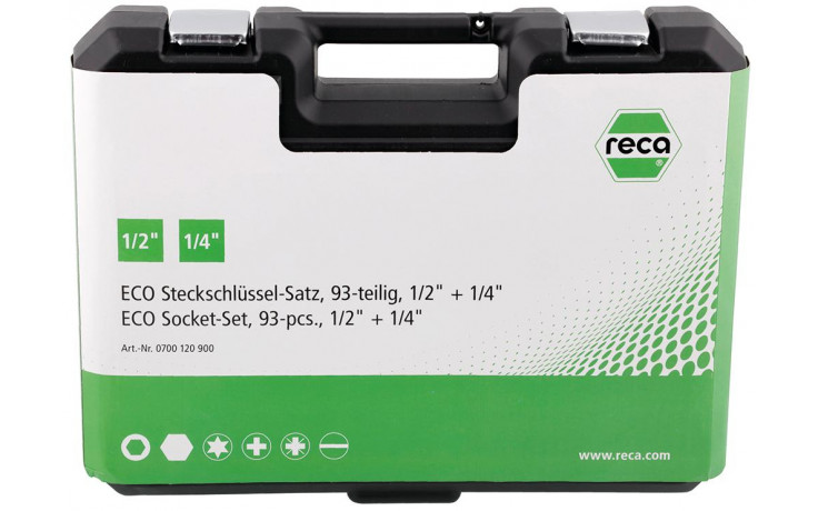 RECA Steckschlüssel Satz ECO 1/2" + 1/4" 93-teilig