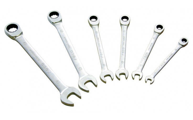 RECA Ringratschenschlüssel-Satz SW 8-19 mm 6-teilig in Rolltasche