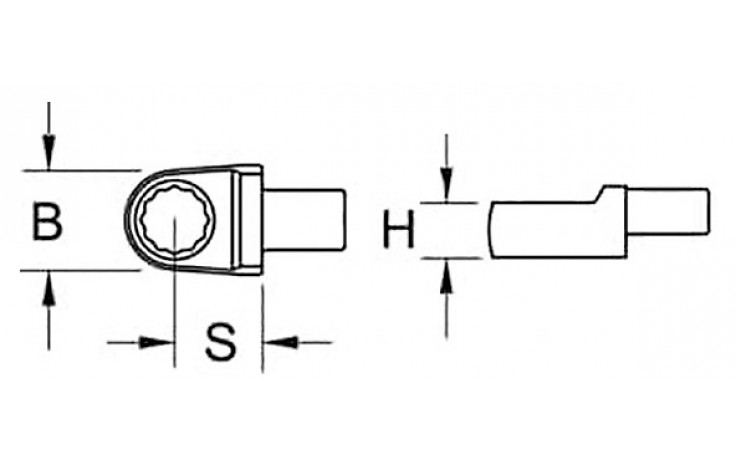 RECA Einsteck-Ringschlüssel 9 x 12 Schlüsselweite 18 mm