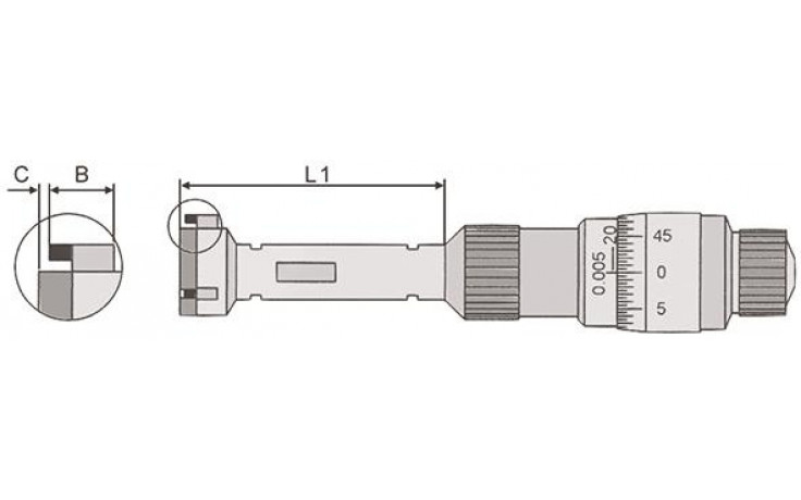 RECA 3-PUNKT-INNENMIKROMETERSATZ 20-50