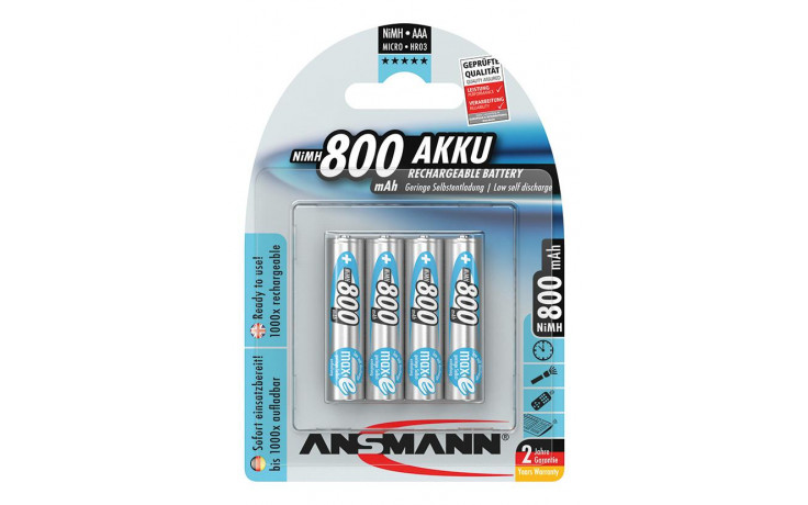 Akku NIMH Typ Micro AAA, 4er-Blister