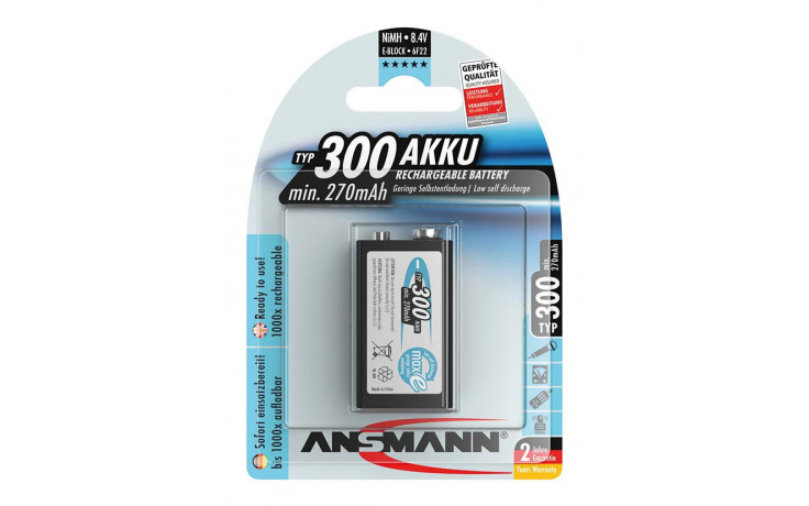 Akku NIMH 9 V Block, 1er-Blister