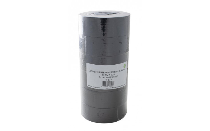 Gewebeklebeband Schwarz 50mm x 50m x 175µm
