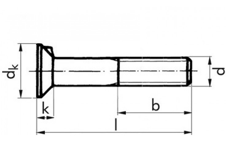 Senkschraube DIN 604 - 8.8 - verzinkt blau - M20 X 55 - ohne Mutter