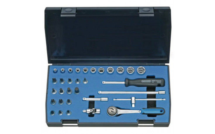 GEDORE 6-kant-Steckschlüssel-Satz Antrieb 1/4" 20 IMU-3 32-teilig SW 4-14 mm