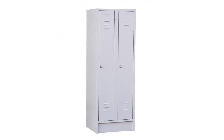 Garderobenschrank Stahlblech, 2 x getrennte Abteile 300 mm, 1800 x 600 x 500 mm