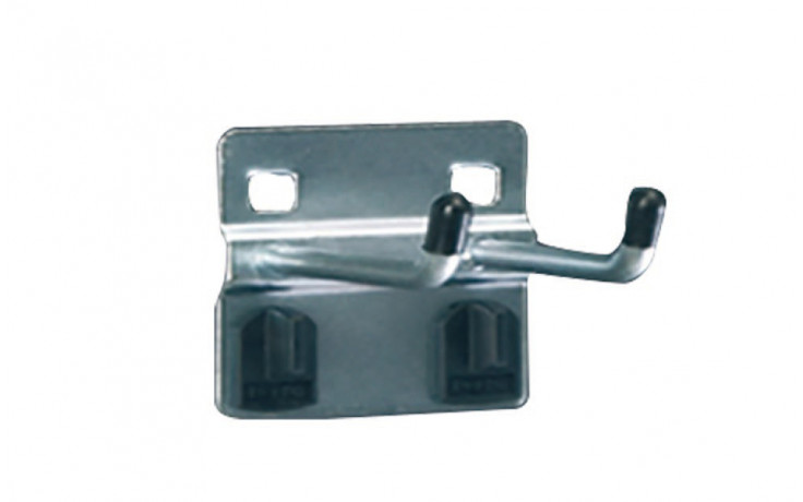 Doppel-Haken 6 x 75 mm mit breiter Grundplatte zu RECA Perfowand 140 02 041 VPE=5Stück