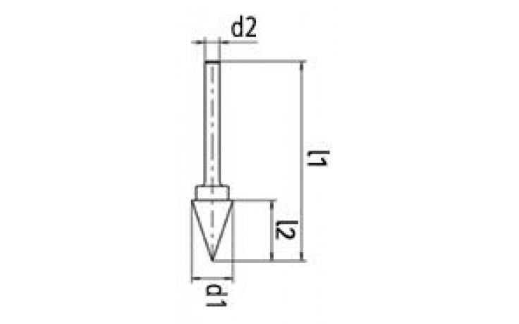 RECA Hartmetall-Frässtifte Spitzkegelform ohne Spanbrecher Durchmesser x Länge 12 x 25 mm mit 6 mm Schaft