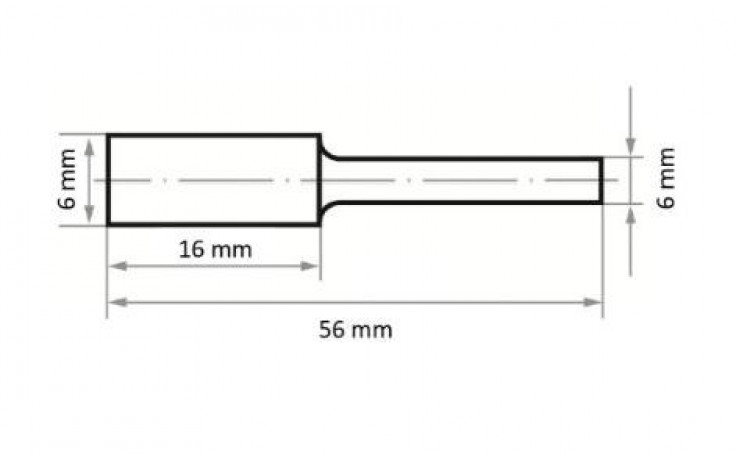 HSS-Fräser AS Zylinderform 6x16 mm Schaft 6 mm Verzahnung 3