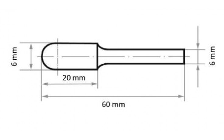 HSS-Fräser C Walzenrundform 6x20 mm Schaft 6 mm Verzahnung 3