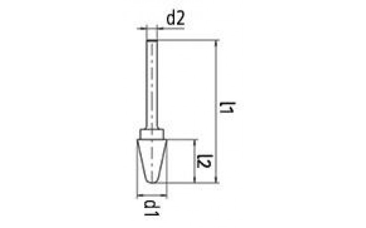 RECA Hartmetall-Frässtifte Rundkegelform, ohne Spanbrecher Durchmesser x Länge 12 x 25 mm mit 6 mm Schaft