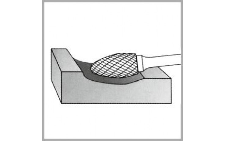 RECA Hartmetall-Frässtifte Flammenform ohne Spanbrecher Durchmesser x Länge 8 x 20 mm mit 6 mm Schaft