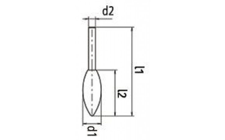 RECA Hartmetall-Frässtifte Flammenform ohne Spanbrecher Durchmesser x Länge 8 x 20 mm mit 6 mm Schaft