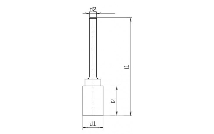 RECA Hartmetall-Frässtifte Zylinderform kreuzverzahnt Durchmesser x Länge 12 x 25 mm mit 6 mm Schaft