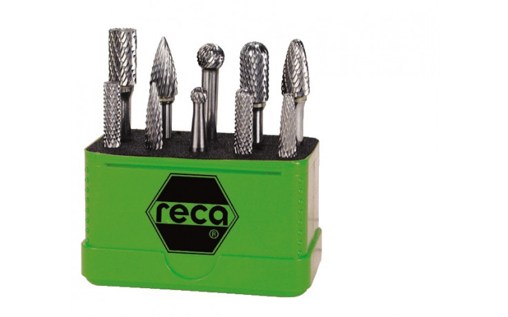 RECA Hartmetall-Frässtifte-Satz, 3-teilig kreuzverzahnt Schaft 6 mm