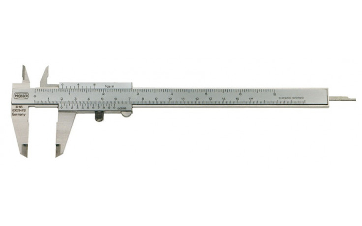 Feinmessschieblehre, mit Schraube, Messbereich 150/40 mm