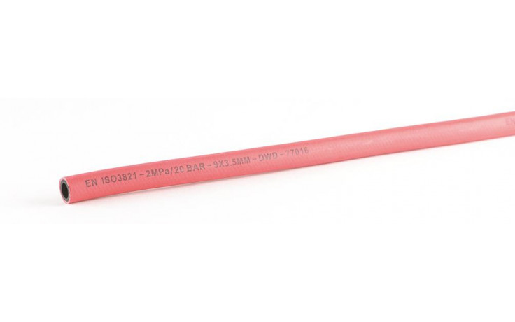 Autogenschlauch rot für Acetylen 9x3,5mm 10 Meter per Rolle