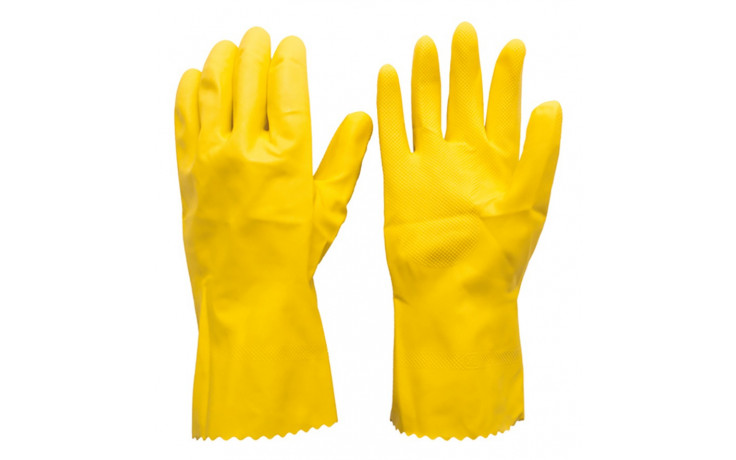 Handschuh Latex, Gelb, Gr. 9