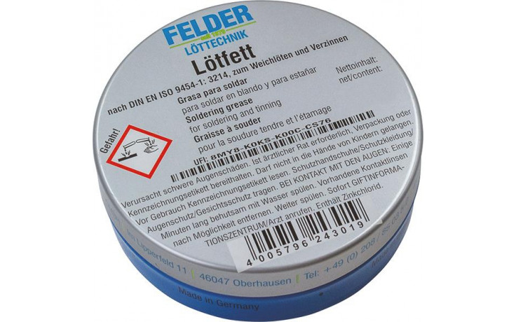 Lötfett in Dose, Gewicht 250 g