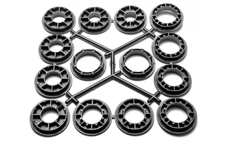 Adapterset Durchmesser 31,75mm auf 25,4mm bis 13mm aus Kunststoff 7 Teilig