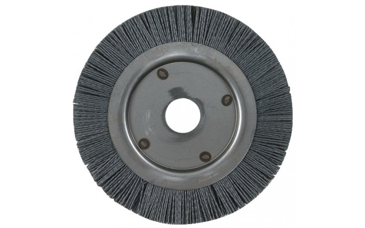 RECA Rundbürste Ø 200 x Breite 18 mm und Bohrung 32 mm mit Nylon Besatz mit Körnung 80