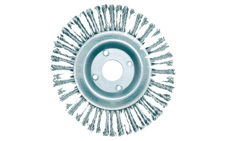 RECA Zirkulardrahtbürste, gezopft, mit Stahldraht Ø0,50 mm, 178 x 6 mm