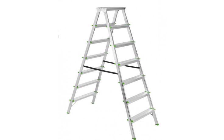 Doppelstufenstehleiter Alu 7-Stufig
