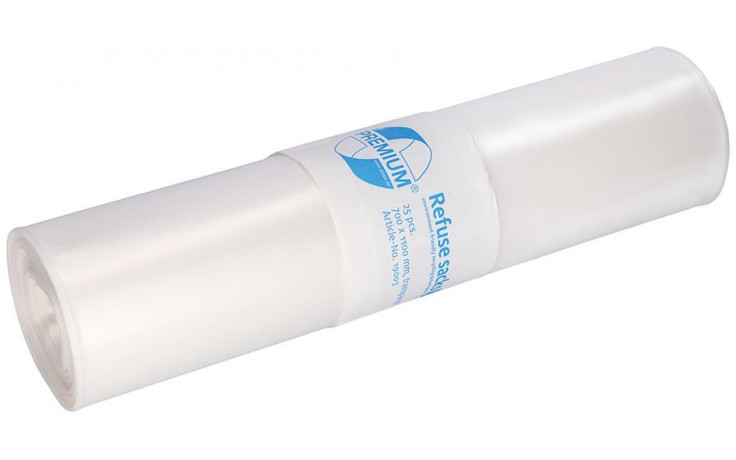Abfallsack transparent 700x1100 120Liter 25 Stück per Rolle