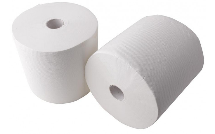 Putzpapier 3-lagig weiß 24X22cm (1 Pak = 2 Rollen)