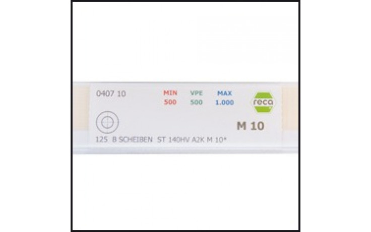 RECA Beschriftungsleiste für Fachböden 750 x 21/18 mm