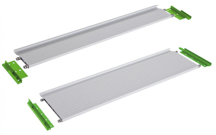 RECA MAXMOBIL Aluminium-Klappe 100-855 mm, inklusive Montagesatz, Klappenführung RAL 6018 Struktur AK.10-85-R