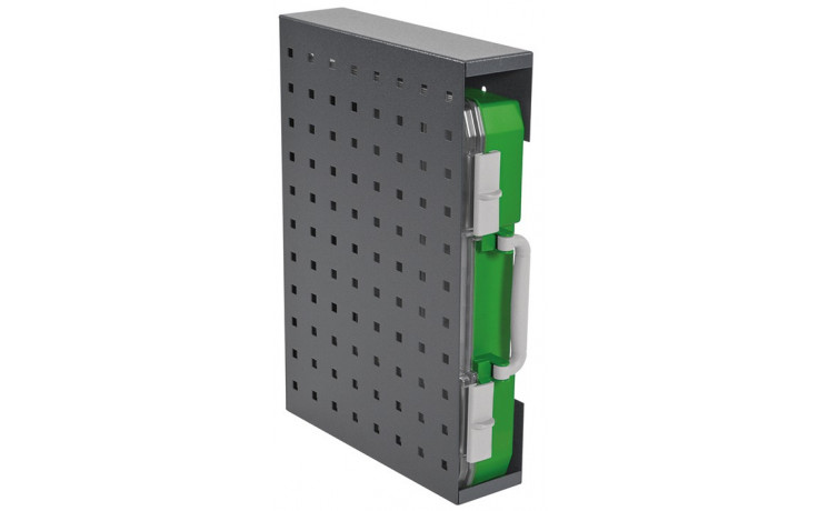 RECA MAXMOBIL Kofferhalter seitlich, für RECA-Servicekoffer 87 x 445 x 310 mm, RAL 7016 Struktur KHRK-R