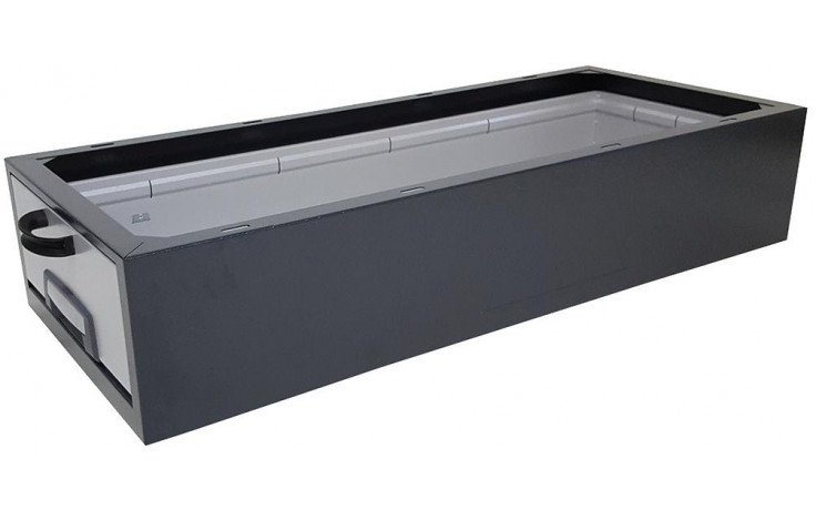 RECA MAXMOBIL Großraumschublade mit Gehäuse 255 x 550 x 1300 mm, RAL 7016 Struktur GSL 130-25-55-R