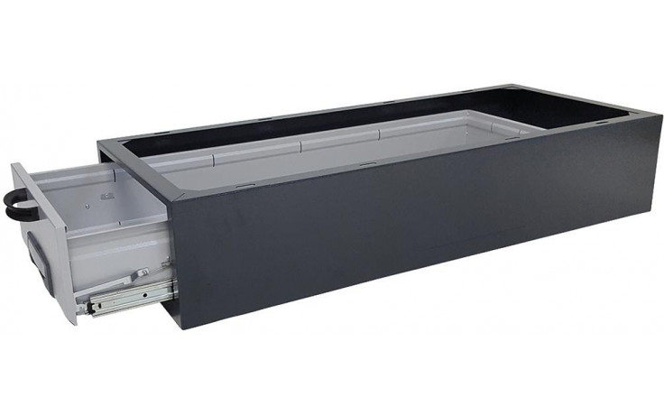 RECA MAXMOBIL Großraumschublade mit Gehäuse 255 x 550 x 1300 mm, RAL 7016 Struktur GSL 130-25-55-R