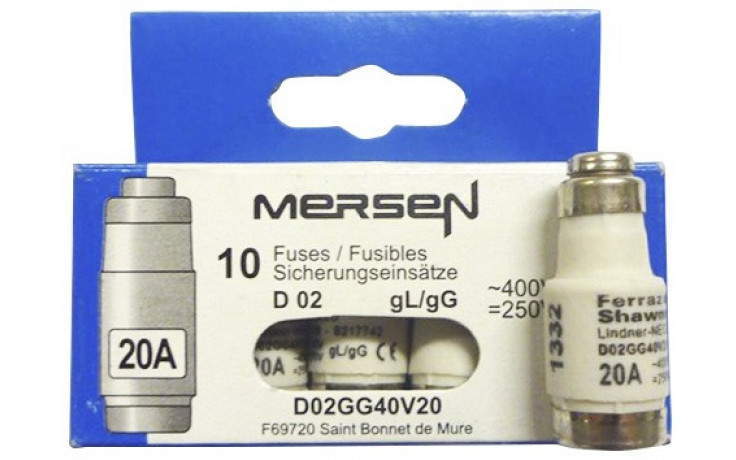 Neozed Sicherungen D02 20A 10 028 04
