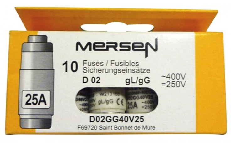 Neozed Sicherungen D02 25A 10 028 04