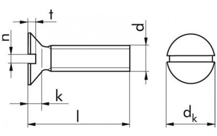 Senkschraube DIN 963 - A2 - M2 X 5
