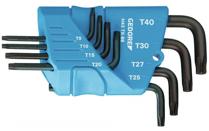 GEDORE Winkelschraubendreher-Satz im Halter 8-teilig TX T9-T40 -H 43 TX-88- Nr.:1531425