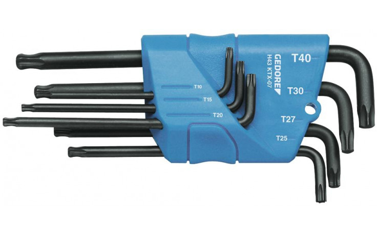 GEDORE Winkelschraubendreher-Satz im Halter 7-teilig TX T10-T40 -H 43 KTX-07- Nr.:1531441