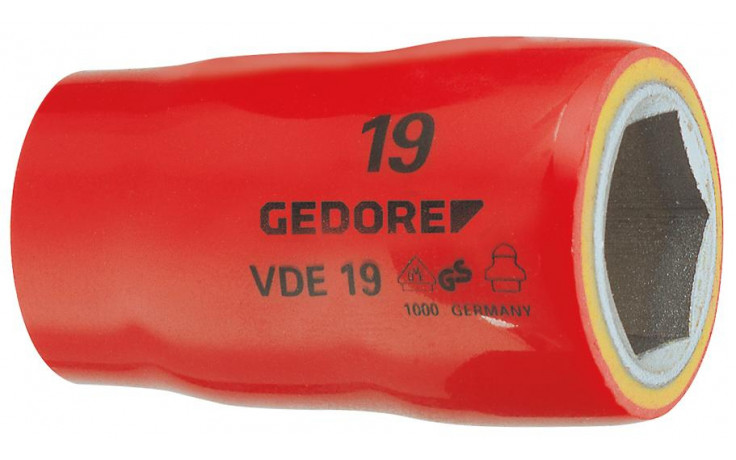 GEDORE VDE-Steckschlüsseleinsatz 1/2" 6-kant 27 mm -VDE 19 27- Nr.:6123670